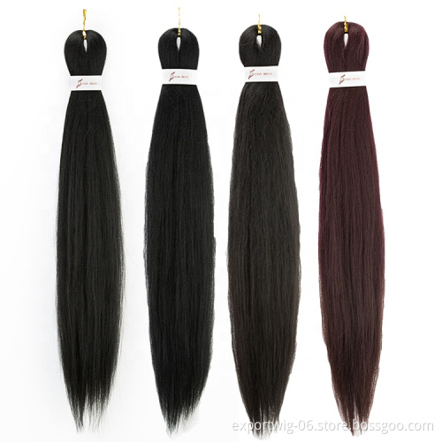 26" Pre Stretched Braiding Hair Extensions Easy Crochet Braid Hair Bundle Yaki Straight Ombre Synthetic Afro Twist Jumbo Braids